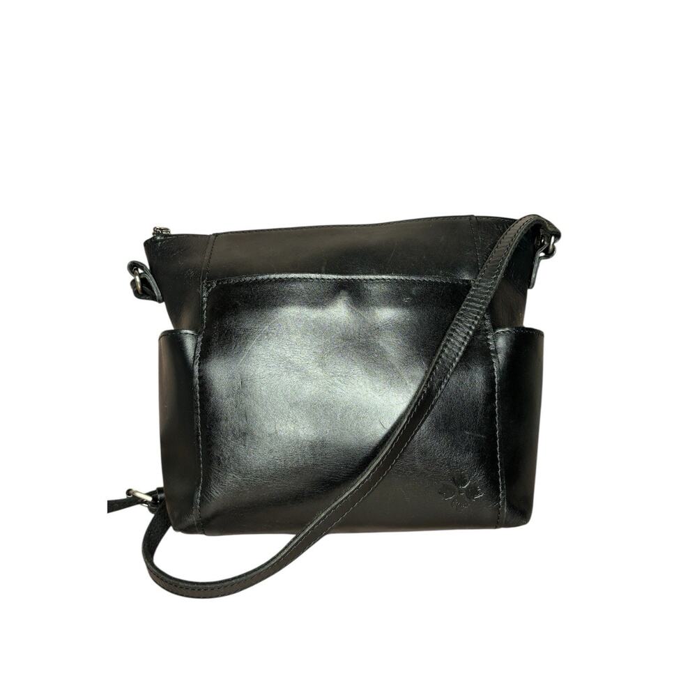 PATRICIA NASH AVELEY Cross body Black Leather bag purse, Adjustable strap